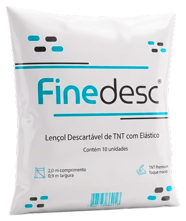 Pacote Finedesc com dez lençóis descartáveis de TNT