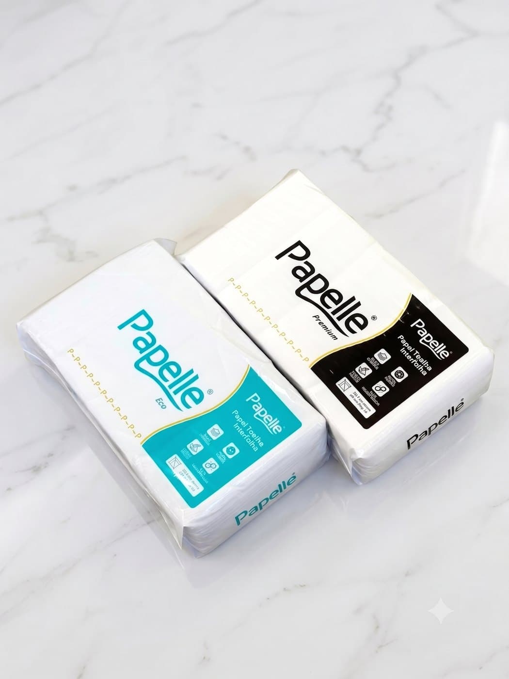 Pacotes Papelle Premium e Eco lado a lado